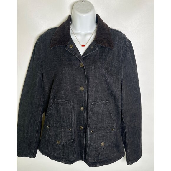 Ralph Lauren Jeans Co. Womens Denim Jacket, Large, Corduroy Collar - Picture 1 of 6